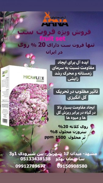کود فروت ست دارای 20 درصد روی میکرولایز