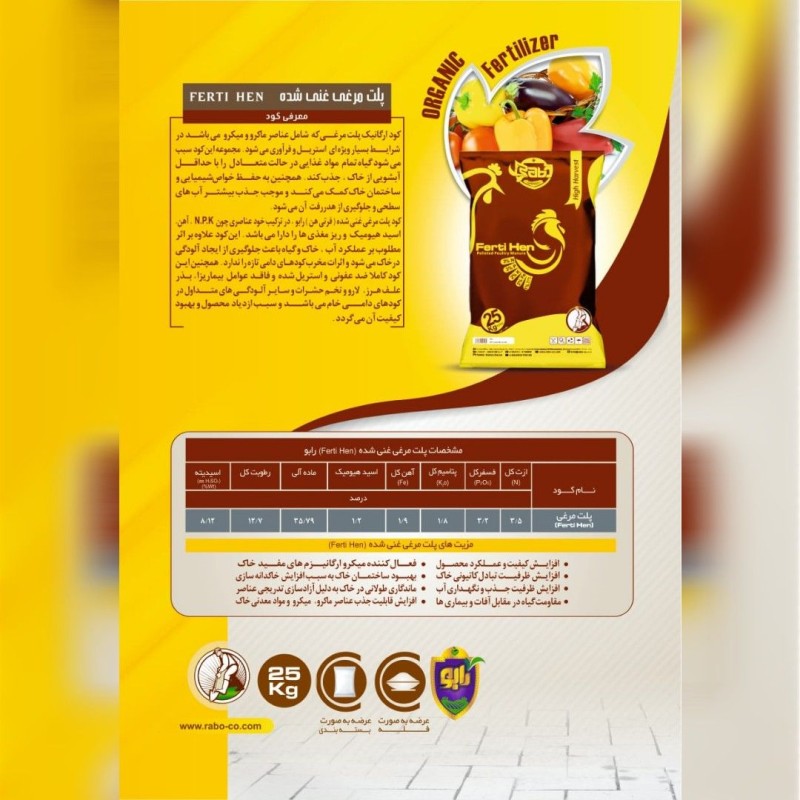 پلت مرغی 100% و غنی شده