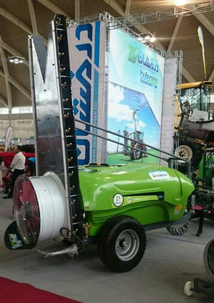 سمپاش درخشان 2000 لیتری توربینی اتومایزر باغی فن خطی(وی لاینر) ارتفاع 3 متر