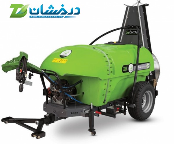 سمپاش درخشان 2000 لیتری باغی توربینی اتومایزر فن خطی ارتفاع2.35 متر