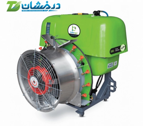 سمپاش درخشان 400 لیتری توربینی اتومایزر باغی فن گرد
