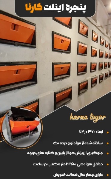 پنجره اینلت مرغداری کارنا