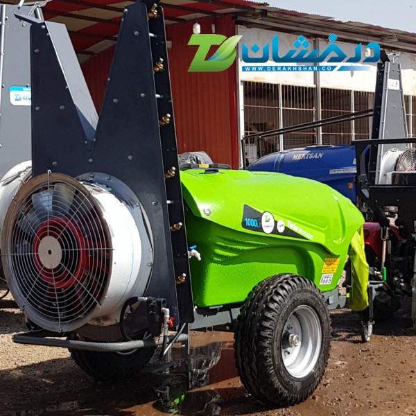 سمپاش درخشان 1000 لیتری توربینی اتومایزر باغی فن خطی(وی لاینر)