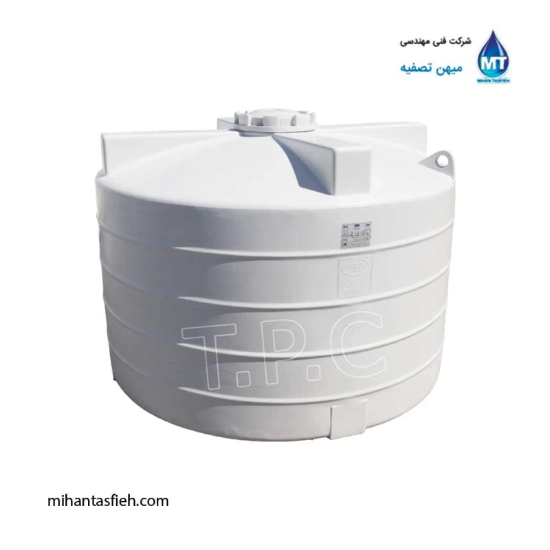 مخزن 5000 لیتری عمودی کوتاه سه لایه مجتمع پلاستیک طبرستان