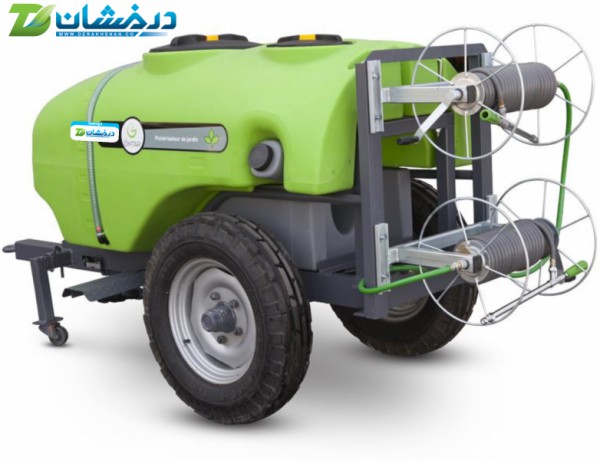 سمپاش درخشان 2000 لیتری باغی با شلنگ و لانس