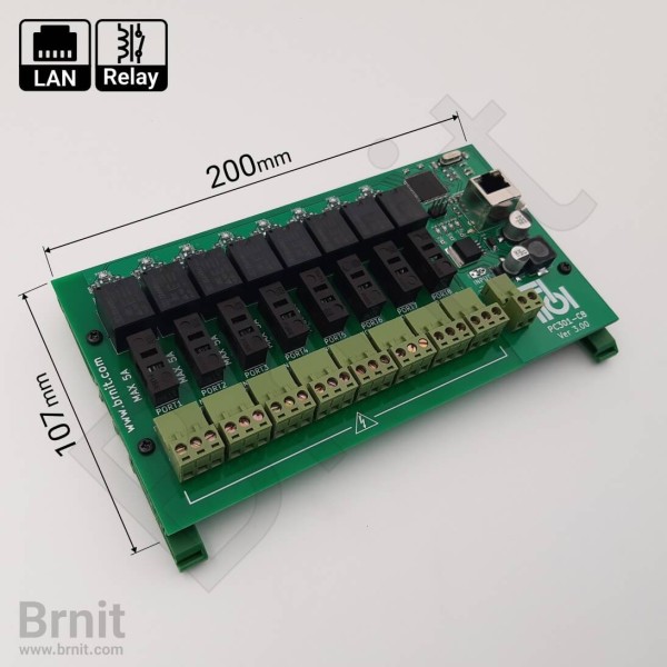 دستگاه رله برد تحت شبکه 8 پورت